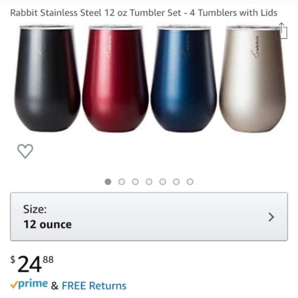Outdoor Wine cups with lids - NEW IN BOX